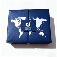 Exquisita y Elegante Caja de Cartón Reciclado de Lujo con Doble Puerta y Relieve UV, Personalizable, con Cierre Magnético, para Regalos Sorpresa Premium
