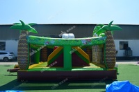 Château gonflable dinosaure 6x5m pour parc d'attractions, en PVC, capacité maximale 2 personnes, pour événements extérieurs et fêtes d'enfants