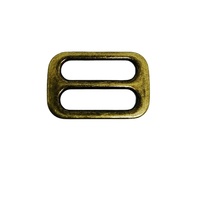 Tri glisse boucle coulissante en laiton massif 3 barres Rectangle/carré boucle de réglage pour cuir artisanat sac bandoulière ceinture sangle