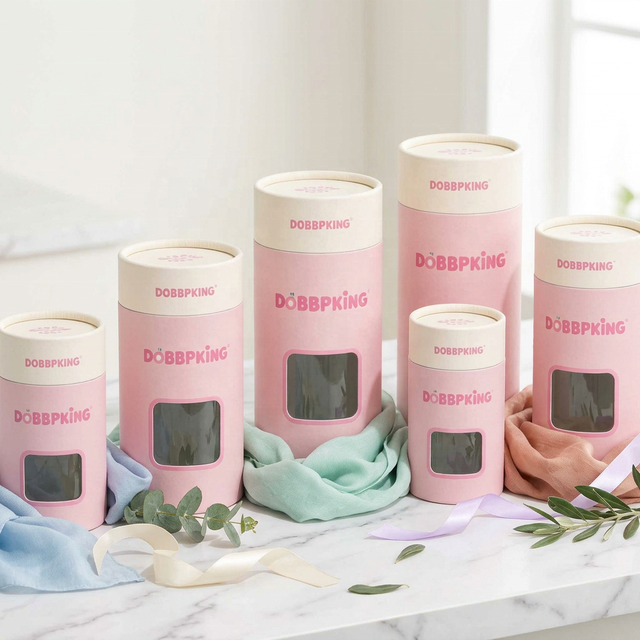 Custom Paper Tube Packaging Rigid Cylinder Box for Textile T Shirt Underwear Kraft Cardboard With Biodegradable Logo