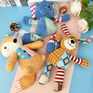 Factory Hot Sales Eco-Friendly Pet Durable Teeth Cleaning <b>Squeaker</b> Stuffed Plush Indoor Use Dog <b>Toys</b> - Product Image 1