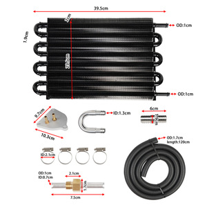 8 Row <b>Pipe</b> Condenser 39.5x25.5cm With Gearbox Connector U Tube For <b>Air</b> <b>Conditioning</b> Retrofit Upgrade - Product Image 1