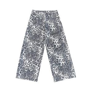 กางเกงขายส่งสไตล์สตรีททรงโอเวอร์ไซส์ เอวสูง ขากว้าง ลวดลายเสือดาว กางเกงลำลองทรงหลวมสำหรับผู้ชาย - Product Image 1