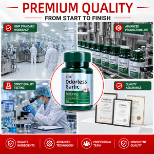 Fabricant de suppléments d'ail sans odeur en gros, 3600 mg, soutient le système immunitaire, 60 gélules d'ail sans odeur pour adultes - Product Image 2