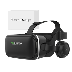 Immersive 3D VR Headset 40mm HD Lenses Virtual Reality Glasses Headset Leather Headband VR Box for Mobile <b>Phone</b> <b>Games</b> Movies - Product Image 1