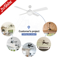1stshine Ventilateur de plafond 52 pouces Commercial 110 v Dc Motor Remote Control Led Ceiling Fan avec lumière
