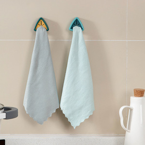<b>Triangle</b> Kitchen Towel Clips Non-Slip Multi-Purpose No Installation Kitchen Storage Hooks Dark Green Pink Gray White <b>Light</b> Blue - Product Image 4