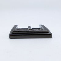 Boucle de ceinture en métal de 30 mm, alliage de zinc, à une seule languette, motif géométrique quadrillé, logo personnalisé, pour ceintures en cuir véritable pour hommes