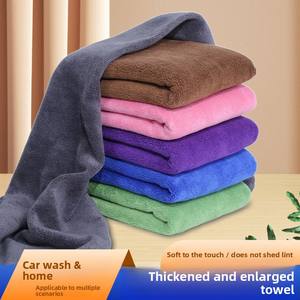 Serviette de <span class=keywords><strong>nettoyage</strong></span> ultra-fine en microfibre à tissage uni pour cuisine et ménage, épaisse, très absorbante, sans traces, décontaminante, pour lavage et essuyage de voitures - Product Image 2