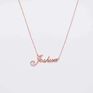 Collana con Pendente in Argento Pieno di Diamanti - Collana con Diamanti - Product Image 4
