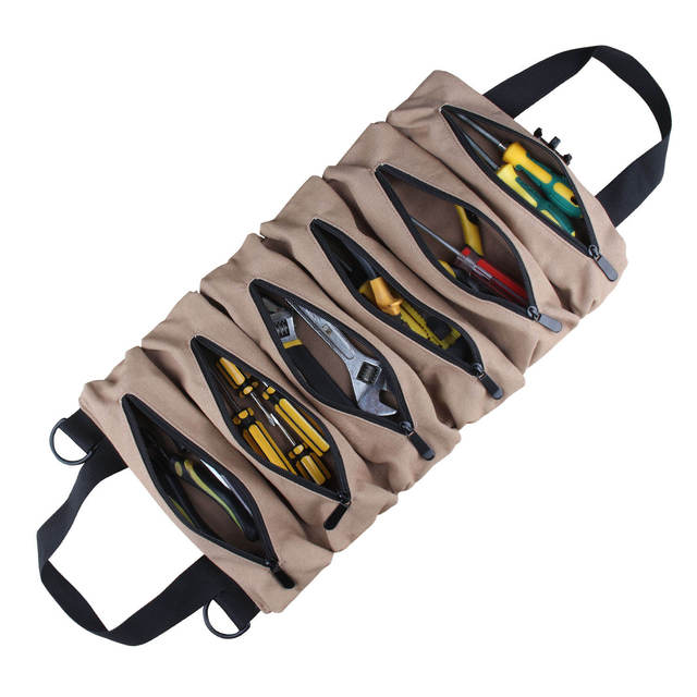 Luxury Electrician Veto Tool Bag Canvas Folding Set Portable with Zipper Closure OEM ODM Ready for Export to Vietnam