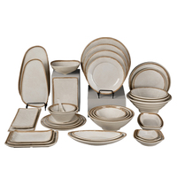 Assiette en Mélamine Beige Craquelé « Radiant Ice » dans un Ravissant Service de Vaisselle en Mélamine