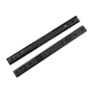 Hakimi Two Section Drawer <b>Slides</b> 27mm Wide Full Extension Ball Bearing Steel Guide Rails For Furniture Drawers - Product Image 1