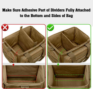 Sac tactique compact pour armes à feu pour revolvers rembourré sac à bandoulière en nylon pour hommes avec 6 fentes pour magazines - Product Image 6