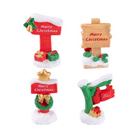 Micro-paysage, Maisons de poupées, Village d'elfes, Poteau de signalisation, Porche, Décorations de Noël en résine, Panneaux, Artisanat, Figurines, Ornements