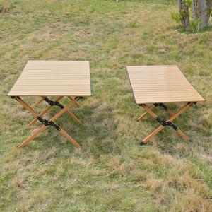 Hot <b>Sale</b> Portable Folding Egg Roll Camping <b>Table</b> Metal Stainless Steel Outdoor Picnic BBQ <b>Table</b> - Product Image 4