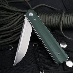 ホット販売G10ハンドルD2スチールブレードライナーロック片手オープンスリムサバイバル薄い折りたたみポケットナイフ屋外キャンプ用 - Product Image 3