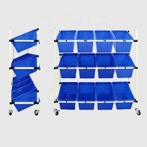 Estantería de acero de alambre de varias capas de salida de fábrica resistente de alta calidad para almacenamiento de almacén de cocina de garaje con ruedas - Product Image 1