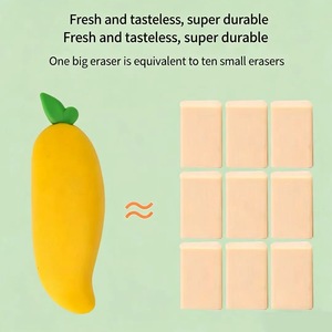 Borrador Gigante con Forma de Zanahoria |   Papelería Creativa para Estudiantes con Forma de Fruta, Limpia y sin Rastro, Antipolvo - Product Image 2