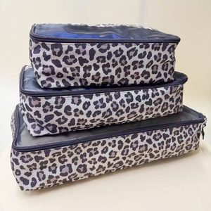 Bolsas de almacenamiento de viaje de malla de nailon de 3 tamaños, patrón de leopardo, ropa, zapatos, Cubo de embalaje, bolsas organizadoras de equipaje con impresión completa - Product Image 3