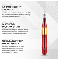 Machine à tatouer personnalisée en acier inoxydable, stylo électrique à course réglable pour microblading, machine de maquillage permanent (PMU)