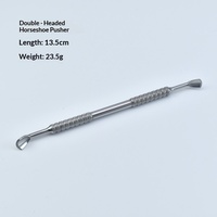 Pousse-ongles russe double tête en acier inoxydable à motif diamant, pour le retrait des cuticules et l'art des ongles, outil de beauté