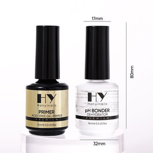 Hanyi 15ml Gel UV sans acide Préparateur de vernis à ongles Déshydratant Primer Set LED Séchage rapide 3 secondes Réduit l'huile des ongles OEM Personnalisé pH Designer - Product Image 1