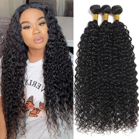 Lots de cheveux naturels de qualité 10A, couleur naturelle, ondulation water wave, 100% cheveux humains vierges brésiliens Remy, cuticules alignées.