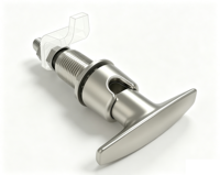 Loquet de compression E3, boîtier de verrouillage en acier inoxydable, commande manuelle, poignée en T, espacement fixe ou réglable, taille 19,1 mm