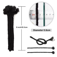 Extensions de Cheveux Naturels Humains pour Tresses, Vente en Gros, 100% Cheveux Humains, Extensions de Dreadlocks Rasta, Extensions de Locs en Cheveux Humains