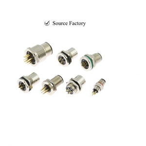M12 personnalisé automatisation industrielle connecteur étanche avant arrière carte fil de soudage laiton contact matériel <span class=keywords><strong>Nickel</strong></span> filetage 2P - Product Image 4