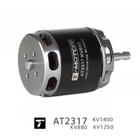 Moteur brushless T-MOTOR AT2317 à arbre long KV1400/KV1250 haute performance IP45 pour drones d'entraînement 3D et planeurs d'extérieur