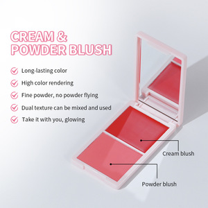 Lakerain Palette Blush in Crema 2-in-1, Fard Naturale Opaco a Lunga Durata, Resistente alle Sbavature - Product Image 3