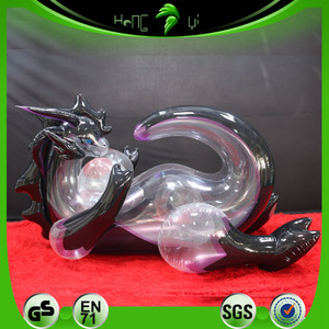 ของเล่นมังกรดำใสพองลม Hongyi ของเล่นการ์ตูนมังกร <span class=keywords><strong>Goodra</strong></span> ใสพองลม สำหรับความสนุก - Product Image 4