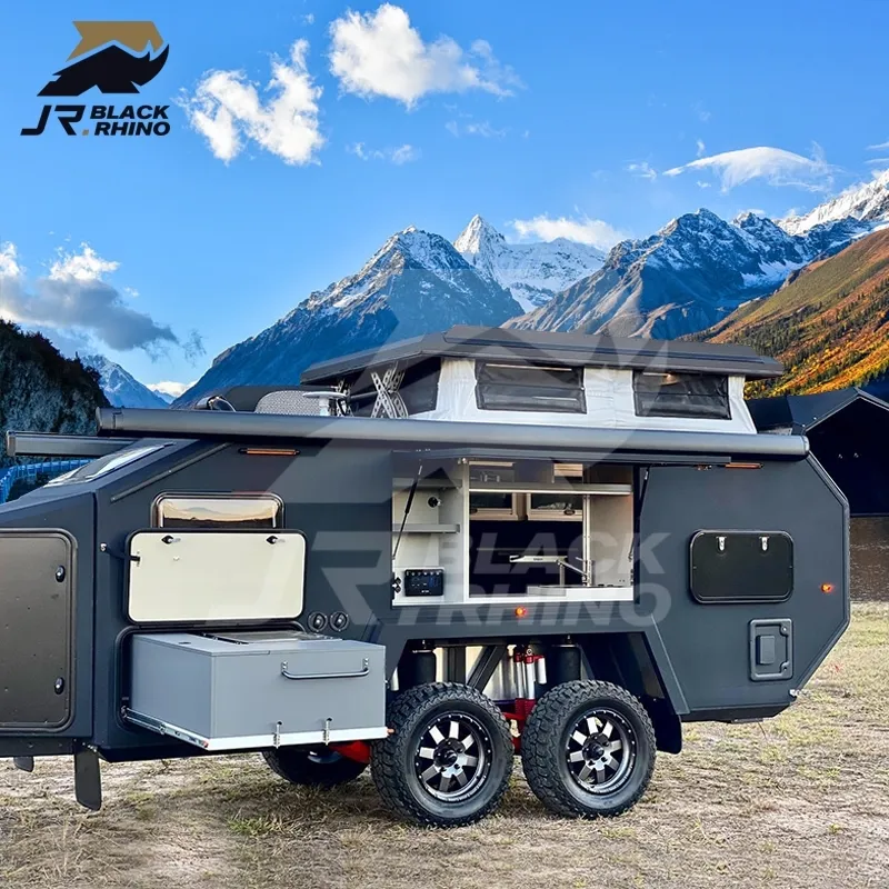 New design family Traction light off grid trailer camper camping van caravan aluminum travel trailers caravan
