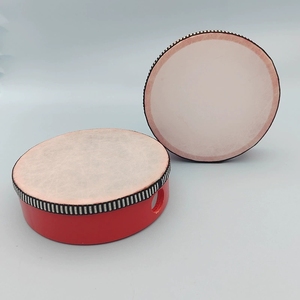 Wholesale Red Painted Wooden Frame Hand <b>Drum</b> Single Drumhead Orff Percussion Instrument <b>For</b> Kids Performance - Product Image 3