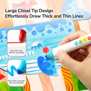 Mideer Große Feinspitzen-Waschbare Marker 3+ Einfach zu Greifende Große Konische Spitzen Machen Zeichnen Einfach für Kleinkinder Spielzeug Kinder - Product Image 3