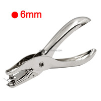Perforatore Manuale in Metallo con Diametro Foro 3mm 6mm, Punzonatrice Singola per Carta, Scrapbooking e Libri