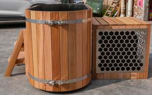 Bain de glace <span class=keywords><strong>pour</strong></span> la récupération, baignoire de glace écologique, coffret en bois avec refroidisseur à immersion froide de 1 CV et filtre - Product Image 4