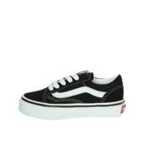Chaussures de skate basses en toile respirante à lacets pour enfants avec semelle intermédiaire en EVA et semelle extérieure en caoutchouc - Toutes saisons Noir Blanc