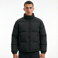 Veste matelassée d'hiver homme à col montant, coupe‑vent, logo OEM personnalisé, couleur et taille personnalisables pour travail