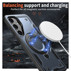 360 soporte <span class=keywords><strong>de</strong></span> anillo <span class=keywords><strong>de</strong></span> Metal Mganetic Armor funda <span class=keywords><strong>de</strong></span> teléfono celular para Samsung A15 A25 A35 A55 A14 A05S A3 A5 soporte cubierta <span class=keywords><strong>de</strong></span> protección - Product Image 2