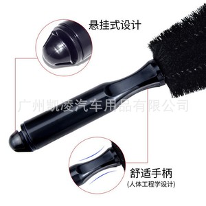 Yi Kailing Car Wash <b>Brush</b> Set Wheel Tire <b>Cleaning</b> Tools Plastic Handle With Black And Gray Bristles <b>For</b> Vehicle Maintenance - Product Image 4