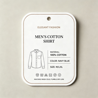 Étiquettes personnalisées pour vêtements avec coins arrondis, étiquettes en papier découpées