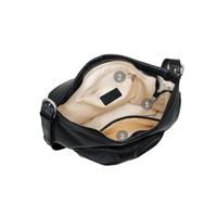 Sac hobo SHX en cuir véritable personnalisé - Sac fourre-tout souple et décontracté avec bandoulière réglable, fermeture éclair, grande capacité, grain de galet
