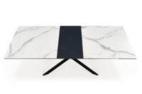 Table à manger extensible personnalisée moderne de haute qualité Table à manger extensible de luxe en marbre artificiel blanc à base de métal classique