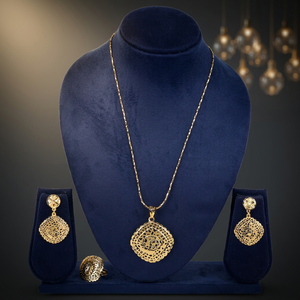 Juego de Joyería de Latón Chapado en Oro de 14K, 18K, 24K al por Mayor, Diseño Tradicional, Conjunto de Joyería de Moda, Oro Joyería - Product Image 4