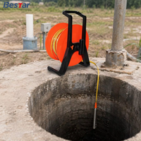 Nouveau mètre de niveau d'eau portable OEM/ODM de 50 m, précision ±1 mm, jauge de niveau pour puits profond en acier de 50 m