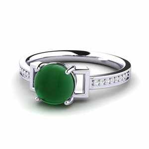 Proprietà dell'agata verde in argento Sterling 925 gioielli in pietra naturale di agata verde dell'oceano - Product Image 5