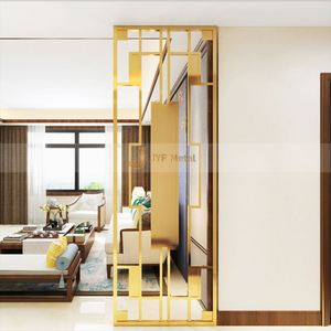 EX248 Metal Laser Cut Stainless Steel Foldable Durable Art Theme Room Divider Color Partition <b>Screens</b> Lobby <b>Decoration</b> - Product Image 5